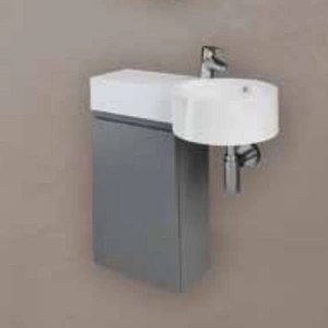 Zestaw PETIT Umywalka okrąg blatL, szafkaJOY szary