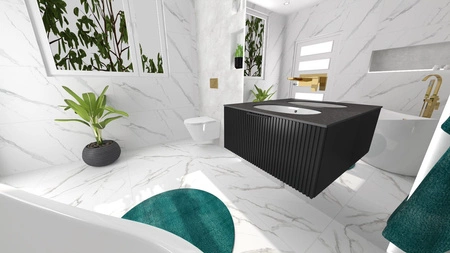 WOODEN MDF w dowolnym kolorze - Lakierowana szafka z lamelami na froncie, dowolna konfiguracja