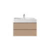 Zestaw DES Umywalka z otworem & Szafka Joy podumywalkowa podwieszana 80 SCANDINAVIAN OAK