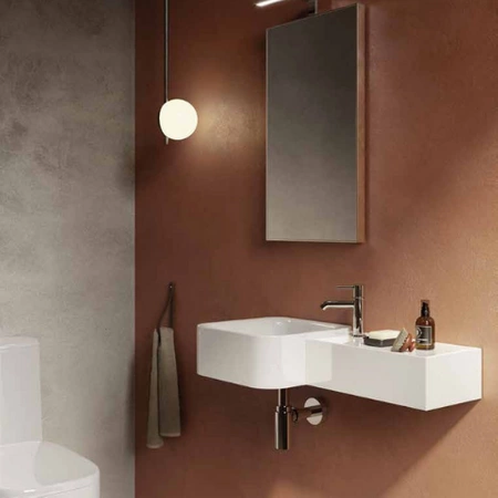 PETIT Umywalka podwiesz. kwadrat blat P 77x36cm Bez otworu