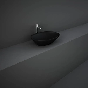VARIANT Umywalka nablat. owalna 50x36 cm czarny mat