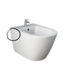 RESORT Bidet podwiesz. 52x36 cm biały połysk z zaślepkami po bokach