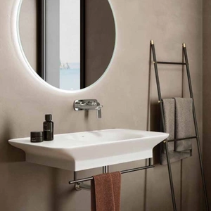 VALET Umywalka podwieszana & nablatowa 92 x 50,5 cm blat L biały połysk