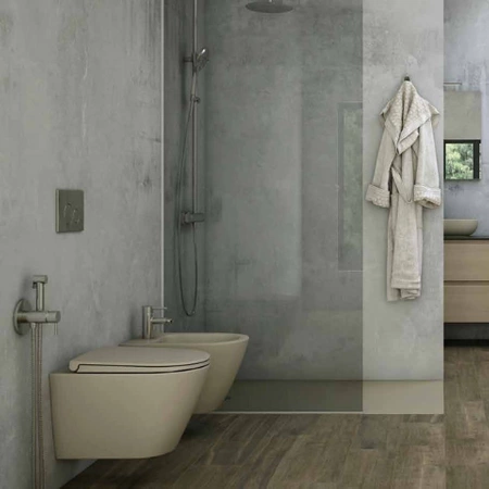 FEELING RESORT Miska WC podwieszana Rimless cappuccino mat (514) &deska WC w/o capp mat