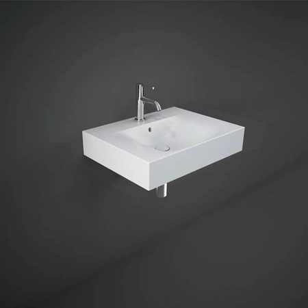 DES Umywalka podwiesz.nablat.61x46cm z otworem biały mat