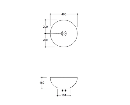 Vitruvit SKY ceramiczna umywalka nablatowa okrągła 40 cm w wybranym kolorze