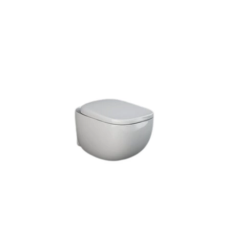 Zestaw ILLUSION Miska WC podwiesz. 52cm Rimless & deska WC W/O biały połysk