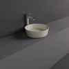 RAK Ceramics BATU Umywalka slim nablatowa okrągła  42 cm Mica Warm Grey