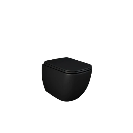 FEELING METROPOLITAN Deska WC slim wolnoopadająca czarny mat (504)
