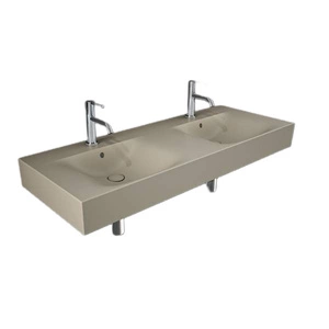 DES Umywalka podwiesz.nablat.121x46cm z otworem cappuccino mat