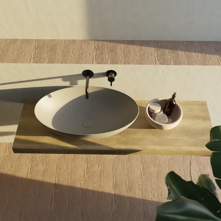 Vitruvit Boat ceramiczna umywalka nablatowa owalna 59,5 x 39,5 cm w wybranym kolorze