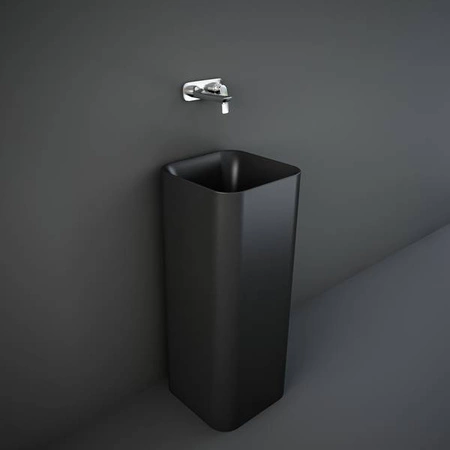 RAK Ceramics PETIT Umywalka wolnostojąca kwadrat 36 cm Czarny Mat