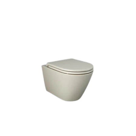 FEELING RESORT Miska WC podwieszana Rimless beż mat (505) &deska WC w/o beż mat