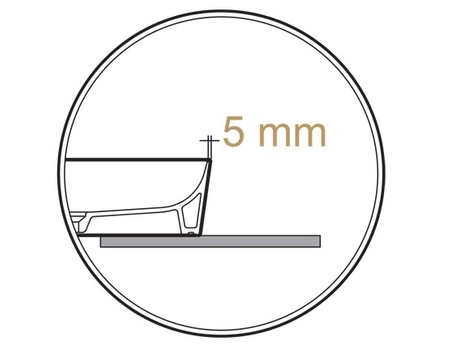 RAK Ceramics SKIN Umywalka slim nablatowa prostokątna 50x36 cm Grey Concrete - Efekt kamienia