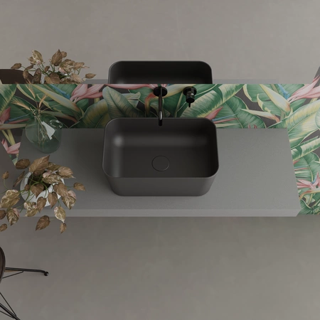 Vitruvit MINIMAL ceramiczna umywalka nablatowa prostokątna 40 x 25 cm w wybranym kolorze