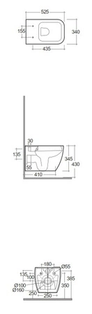 METROPOLITAN Deska WC