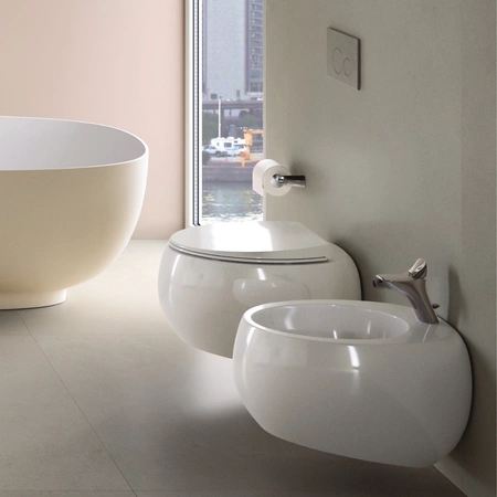 CLOUD bidet podwiesz. 56x40cm biały połysk