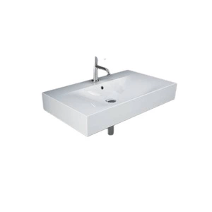 DES Umywalka podwiesz.nablat.81x46cm z otworem biały mat