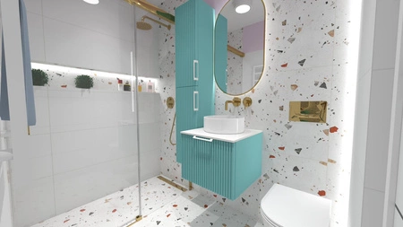 WOODEN MDF w dowolnym kolorze - Lakierowana szafka z lamelami na froncie, dowolna konfiguracja