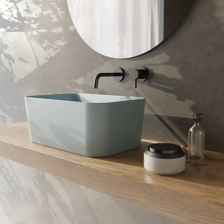 Vitruvit MINIMAL ceramiczna umywalka nablatowa prostokątna 40 x 25 cm w wybranym kolorze