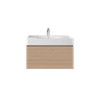Zestaw DES Umywalka z otworem & Szafka UNO Joy podumywalkowa podwieszana 80 SCANDINAVIAN OAK