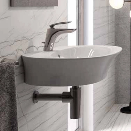 SENSATION Umywalka podwiesz. & nablat. 65X46 cm z otworem biały połysk