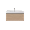Zestaw DES Umywalka z otworem & Szafka UNO Joy podumywalkowa podwieszana 100 SCANDINAVIAN OAK
