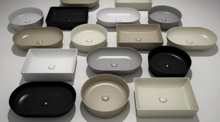 FEELING Umywalka nablatowa prostokątna 50x36 cm biały mat (500) (Wycofywana, starsza wersja rant 12mm)