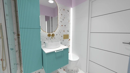 WOODEN MDF w dowolnym kolorze - Lakierowana szafka z lamelami na froncie, dowolna konfiguracja