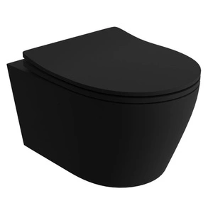 Miska WC z deską TIVOLI czarny mat