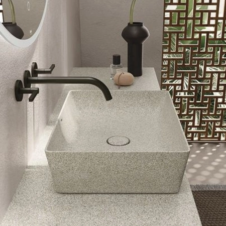 RAK-DUO odpływ z wolnym przepływem z maskownicą ceramiczną Mica Warm Grey