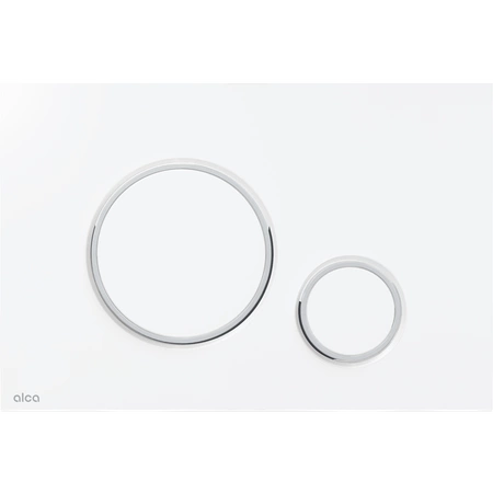 Alcadrain Zestaw Stelaż SÁDROMODUL i Przycisk THIN Biały Mat/Chrom Połysk