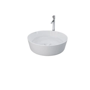 FEELING Umywalka slim nablatowa okrągła 42 cm biały połysk (AWHA)