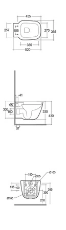 Zestaw ONE Miska WC podwiesz. Rimless & deska WC biały połysk