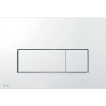 Alcadrain Zestaw Stelaż SÁDROMODUL + podkładka pod muszlę i Przycisk THIN Prostokąt Chrom Połysk