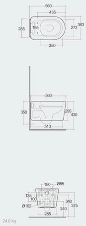 VALET Deska WC W/O biały połysk