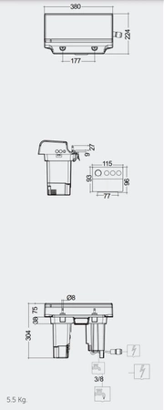 Zestaw RAK Ceramics CLEON PROTEK Miska WC podwieszana Rimless & Deska WC z funkcją bidetu SMART ze stelażem podtynkowym RAK-CLEON
