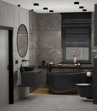 WOODEN MDF w dowolnym kolorze - Lakierowana szafka z lamelami na froncie, dowolna konfiguracja