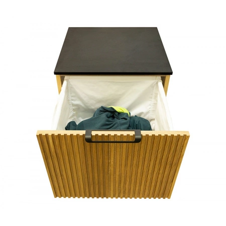 WOODEN Szafka Cargo z koszem na pranie Dąb naturalny -konfigurator