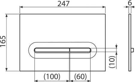 Alcadrain Zestaw Stelaż SÁDROMODUL i Przycisk Linka czarny-mat