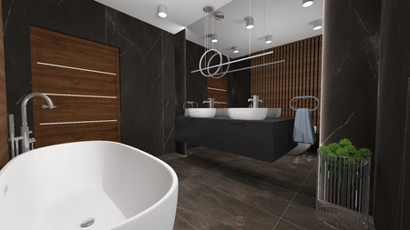 WOODEN MDF w dowolnym kolorze - Lakierowana szafka z lamelami na froncie, dowolna konfiguracja