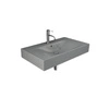 DES Umywalka podwiesz.nablat.81x46cm z otworem szary mat