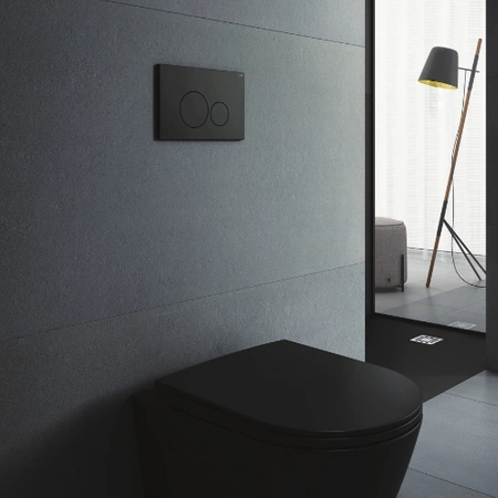 FEELING RESORT Miska WC podwieszana Rimless czarny mat (504) &deska WC w/o czarny mat