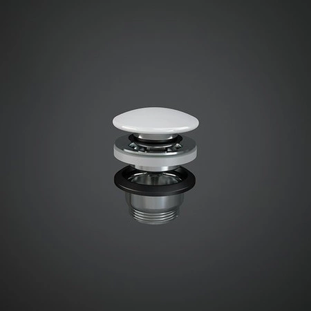 RAK-DUO Ceramiczny korek spustowy klik-klak biały połysk