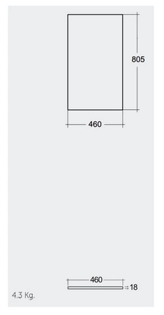 Blat meblowy RAK-Plano Techwood 81X46 cm - Scandinavian Oak