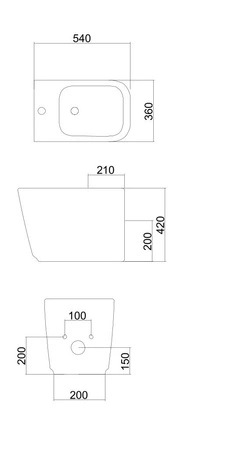 Vitruvit Glamour bidet stojący w wybranym kolorze