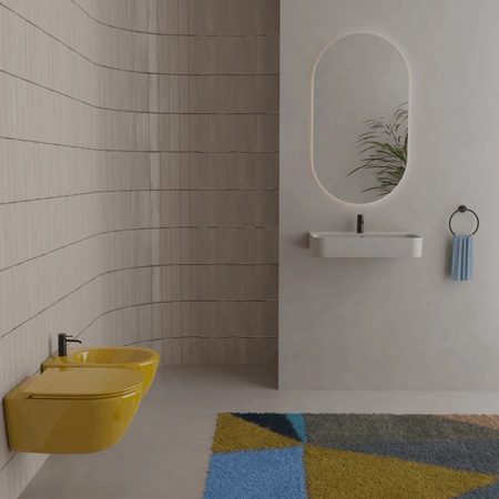 Vitruvit SLASH ceramiczna umywalka podwieszano - nablatowa prostokątna 60 x 40 cm w wybranym kolorze