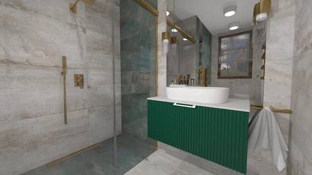 WOODEN MDF w dowolnym kolorze - Lakierowana szafka z lamelami na froncie, dowolna konfiguracja