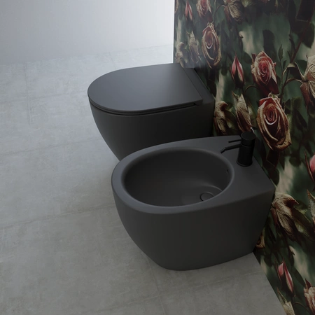 Vitruvit Open stojąca miska WC rimless w wybranym kolorze