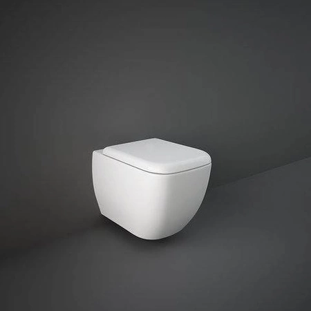 Zestaw METROPOLITAN Miska WC podwiesz. Rimless & deska WC biały połysk